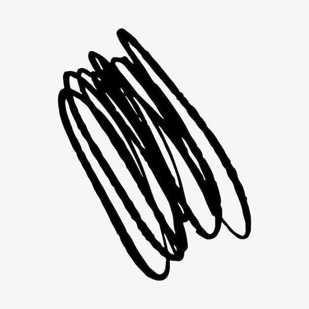 Ilustração de arte de rabiscos pretos abstratos