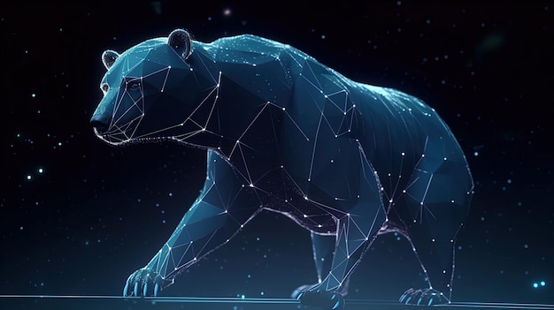 Ilustração de arte digital da constelação da Ursa Maior IA generativa