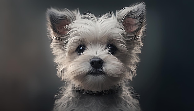 Ilustração de arte digital de cachorro adorável