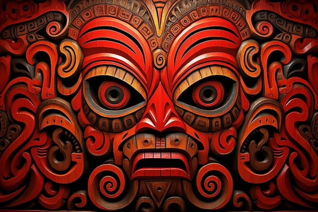 Ilustração de arte tribal havaiana