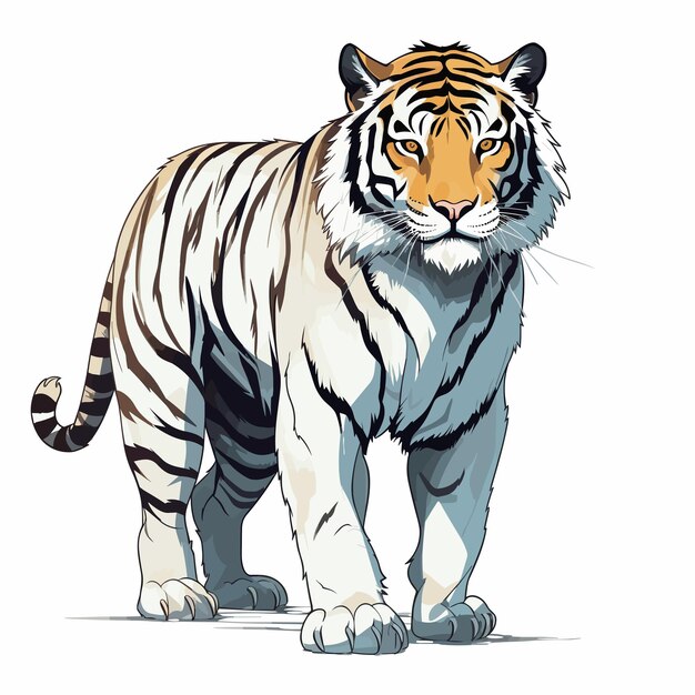 Ilustração de arte vetorial de alta resolução colorida de animais selvagens