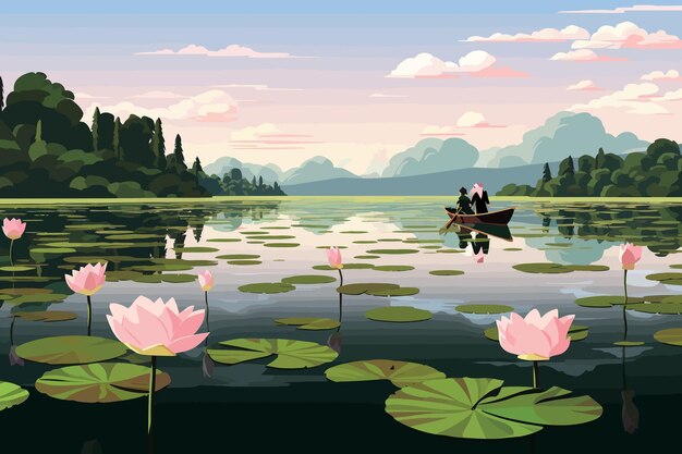 Ilustração de arte vetorial de Lotus