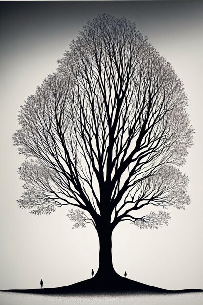 Ilustração de árvore seca