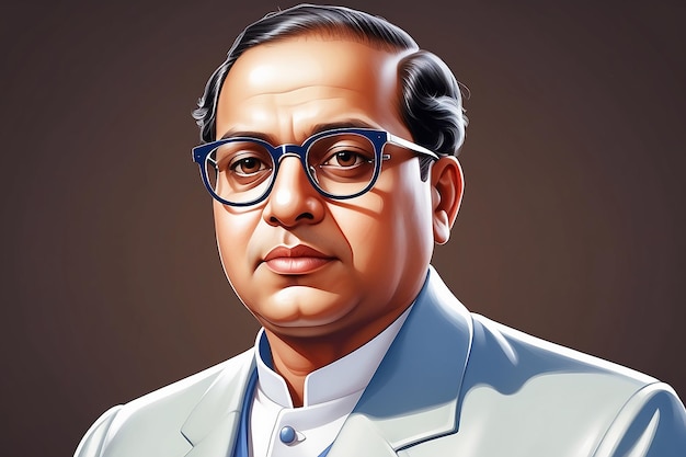 Ilustração de Babasaheb Bhimrao Ambedkar Pai