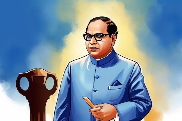 Ilustração de Babasaheb Bhimrao Ambedkar