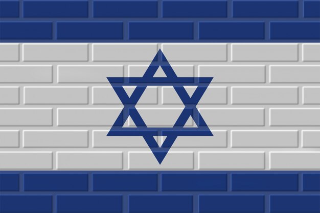 Ilustração de bandeira de tijolo de Israel