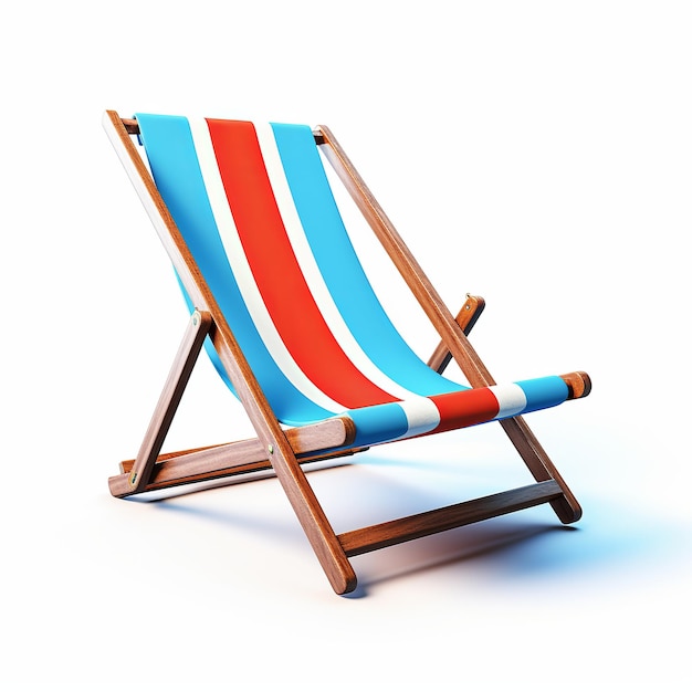 ilustração de Beach Chair3D renderização de uma cadeira de praia convidativa