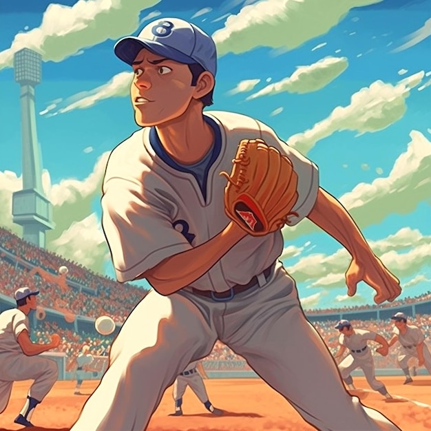 ilustração de beisebol