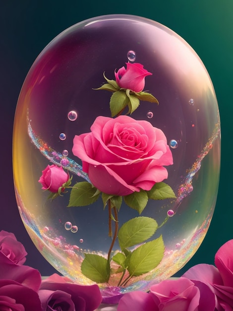 ilustração de bolha rosa