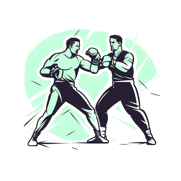 ilustração de boxe