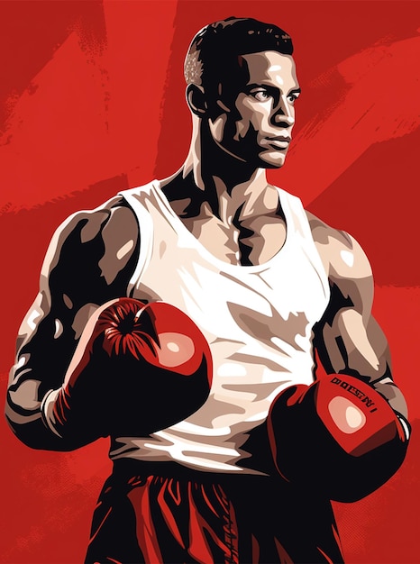 Ilustração de boxeador