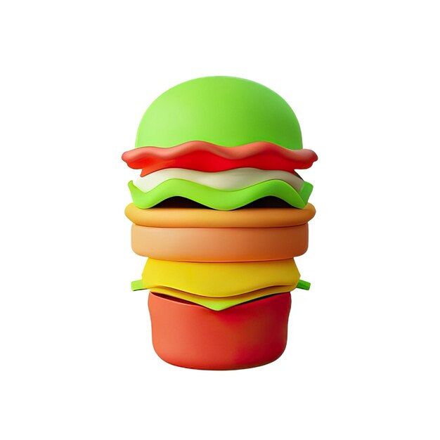 Foto ilustração de burger 3d