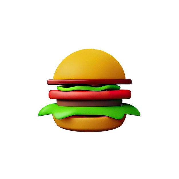 Foto ilustração de burger 3d