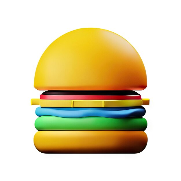 Foto ilustração de burger 3d