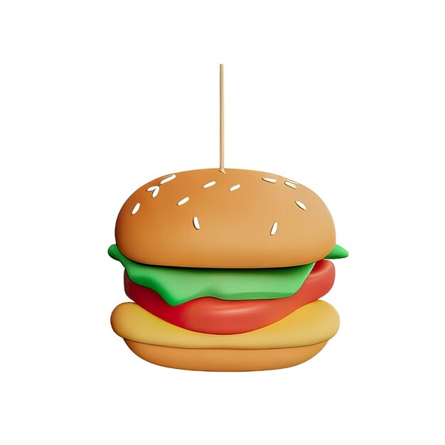 Foto ilustração de burger 3d