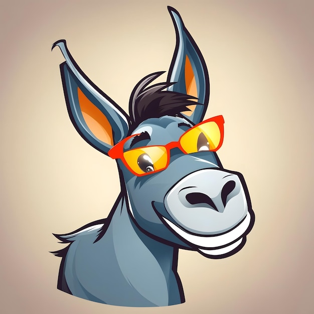 Foto ilustração de burro ai generative