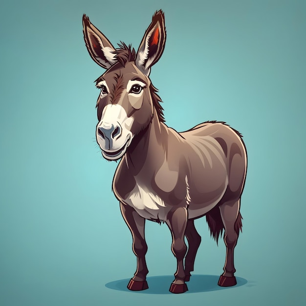 Ilustração de burro AI Generative