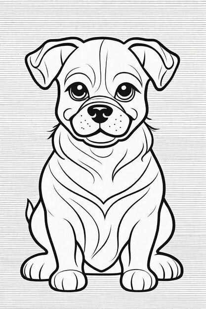 ilustração de cachorro de arte de linha