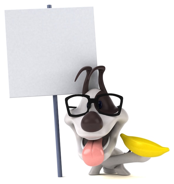 Ilustração de cachorro divertido