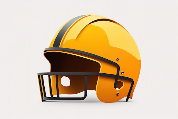 Foto ilustração de capacete de futebol americano conceito de esportes fundo branco generative ai