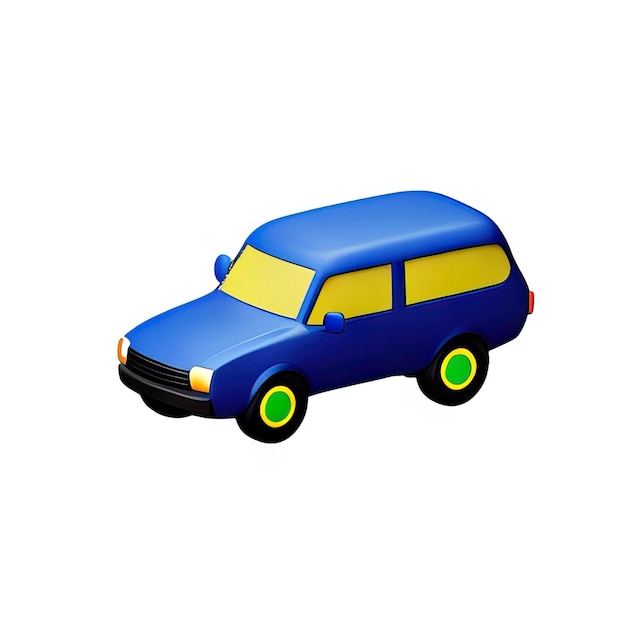 Ilustração de carro 3D