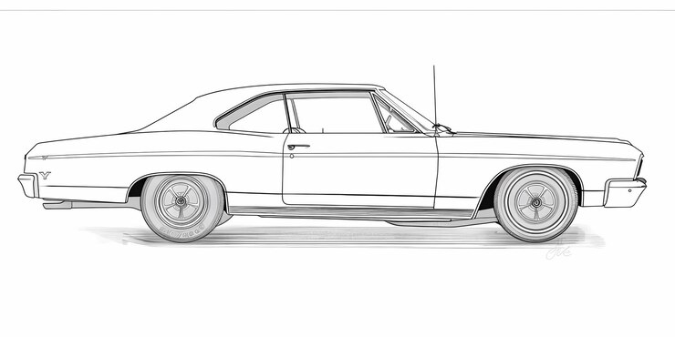 Foto ilustração de carro muscular motores viagens de estrada ai imagem de carros