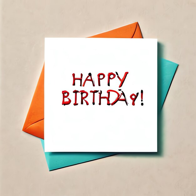 Foto ilustração de cartão com o texto balões de feliz aniversário