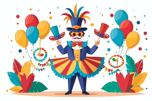 ilustração de celebração de carnaval