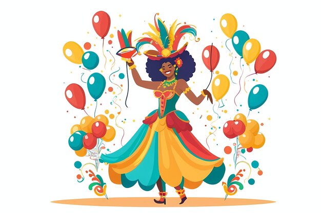 ilustração de celebração de carnaval