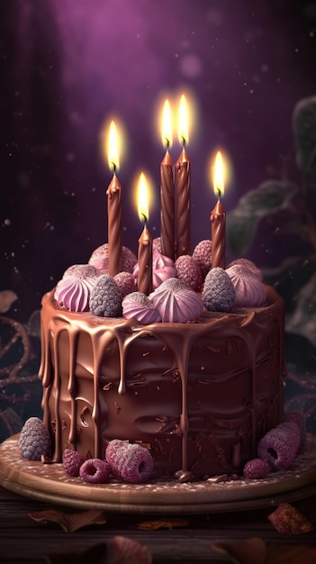 Ilustração de clipart de bolo de feliz aniversário