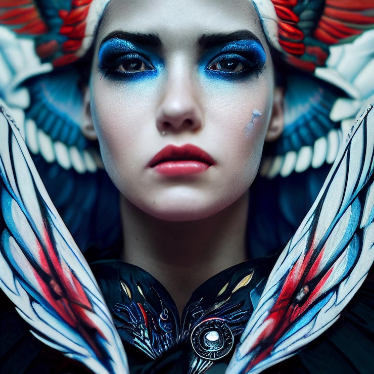 Foto ilustração de closeup de retrato de mulher bonita
