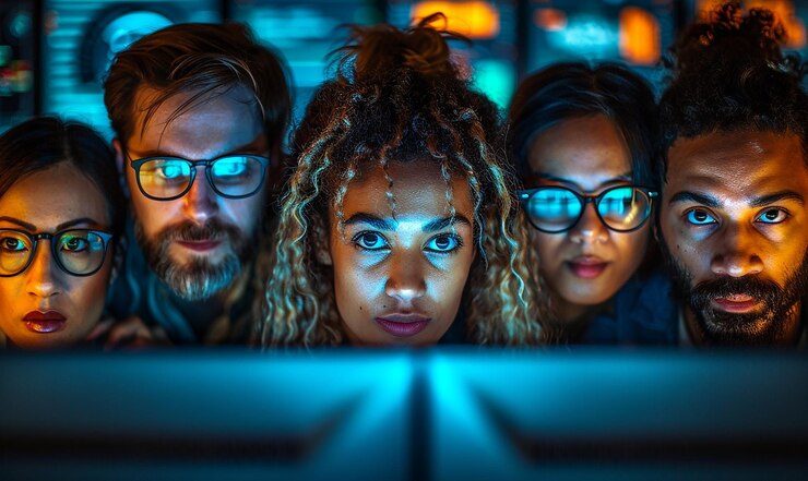 Foto ilustração de colaboração virtual
