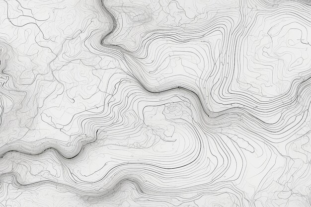 Ilustração de contorno de mapa topográfico