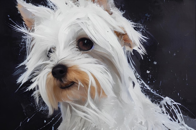 Ilustração de cor de cachorro Yorkshire terrier