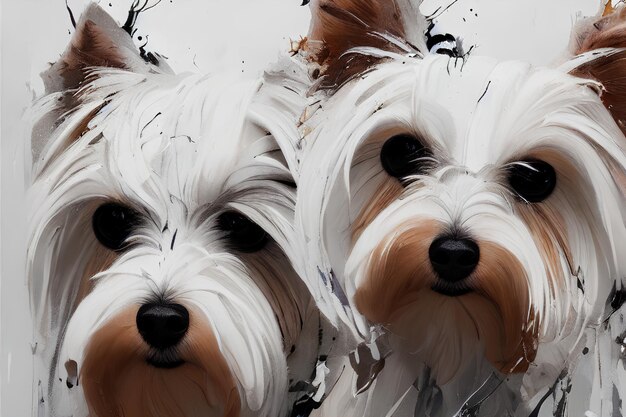 Ilustração de cor de cachorro Yorkshire terrier