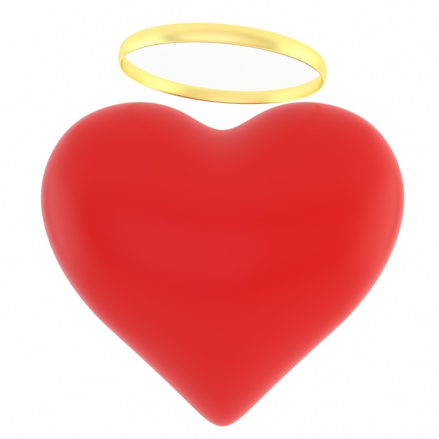 ilustração de coração de anjo