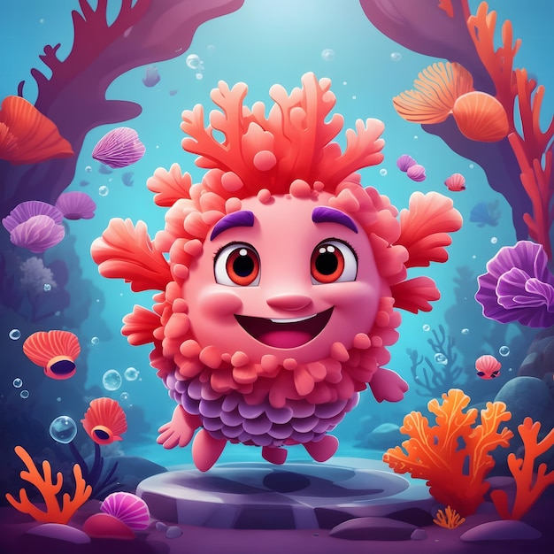 Foto ilustração de coral ai generative