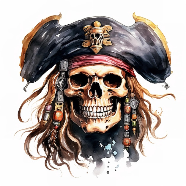 Foto ilustração de crânio de pirata