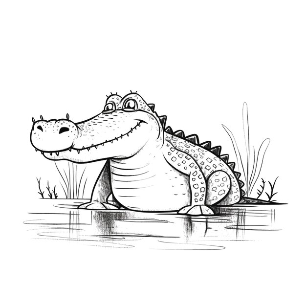 Foto ilustração de crocodilo