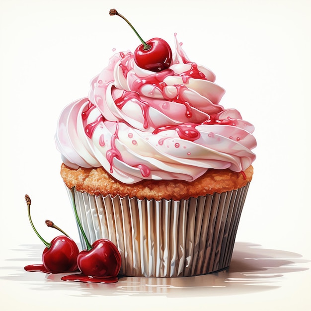 Foto ilustração de cupcake