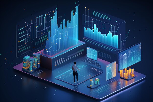 Ilustração de dados isométricos