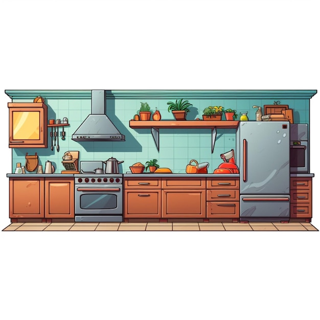 Ilustração de desenho animado de papel de cozinha 2d em fundo branco h