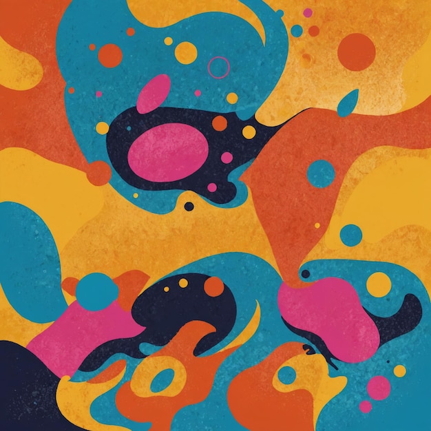 Ilustração de design de fundo abstrato em cores retro aleatórias