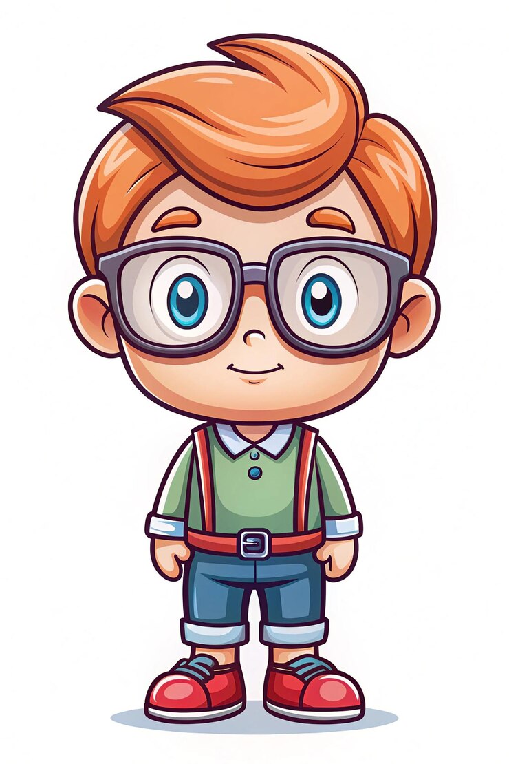 Foto ilustração de design de ícone geek boy template