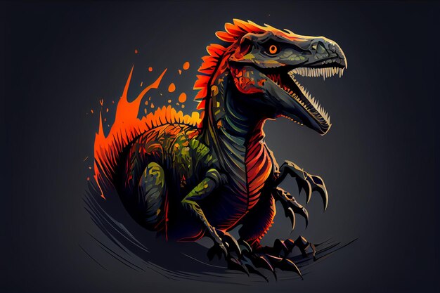 Dinossauro roxo com garras afiadas imagem vetorial de interactimages©  86219562