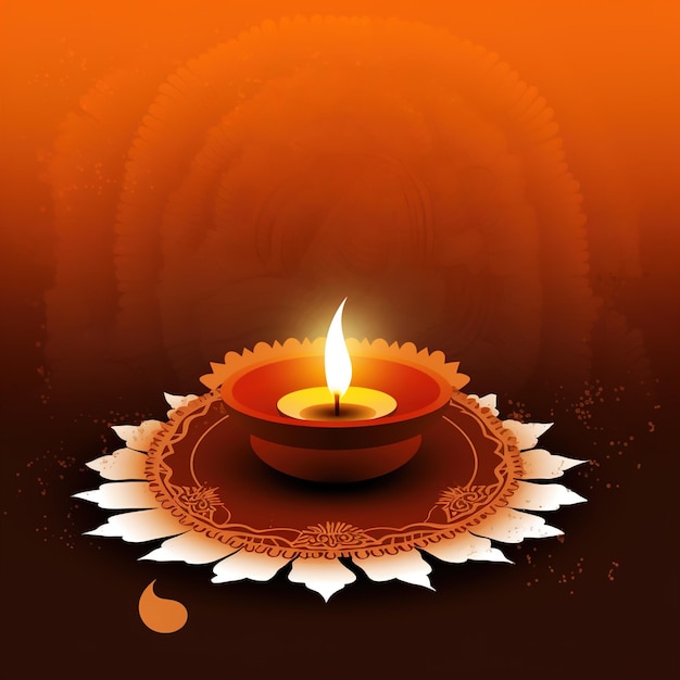 Ilustração de diya na celebração de Diwaliindia celebração de diwali