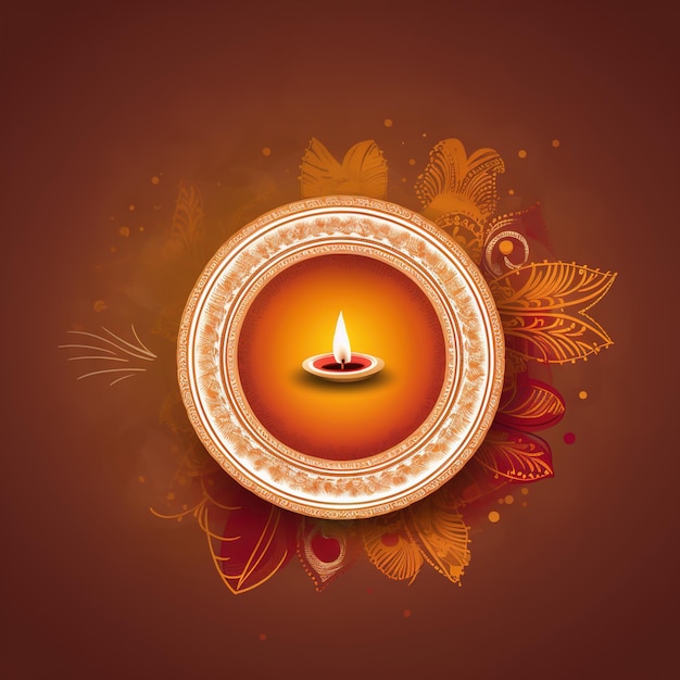 Ilustração de diya na celebração de Diwaliindia celebração de diwali