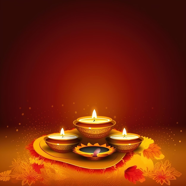 Ilustração de diya na celebração de Diwaliindia celebração de diwali
