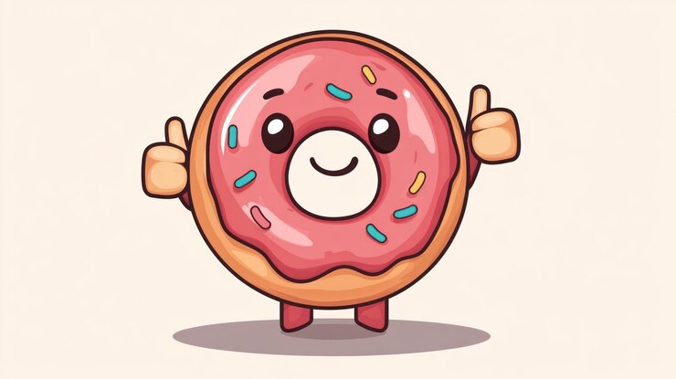 Foto ilustração de donut bonito