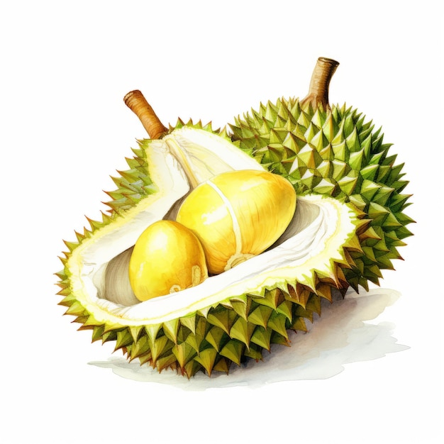 Ilustração de durian em fundo branco Ilustração vetorial